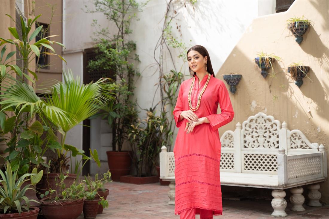 Pink Casual 2 Piece Soft Cotton Salwar Kameez