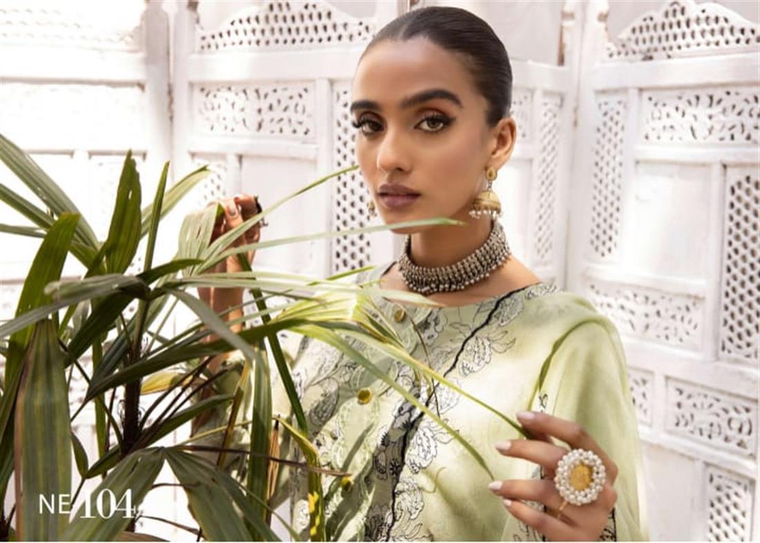 Mint Green 3 Piece Cotton Embroidered Salwar Suit
