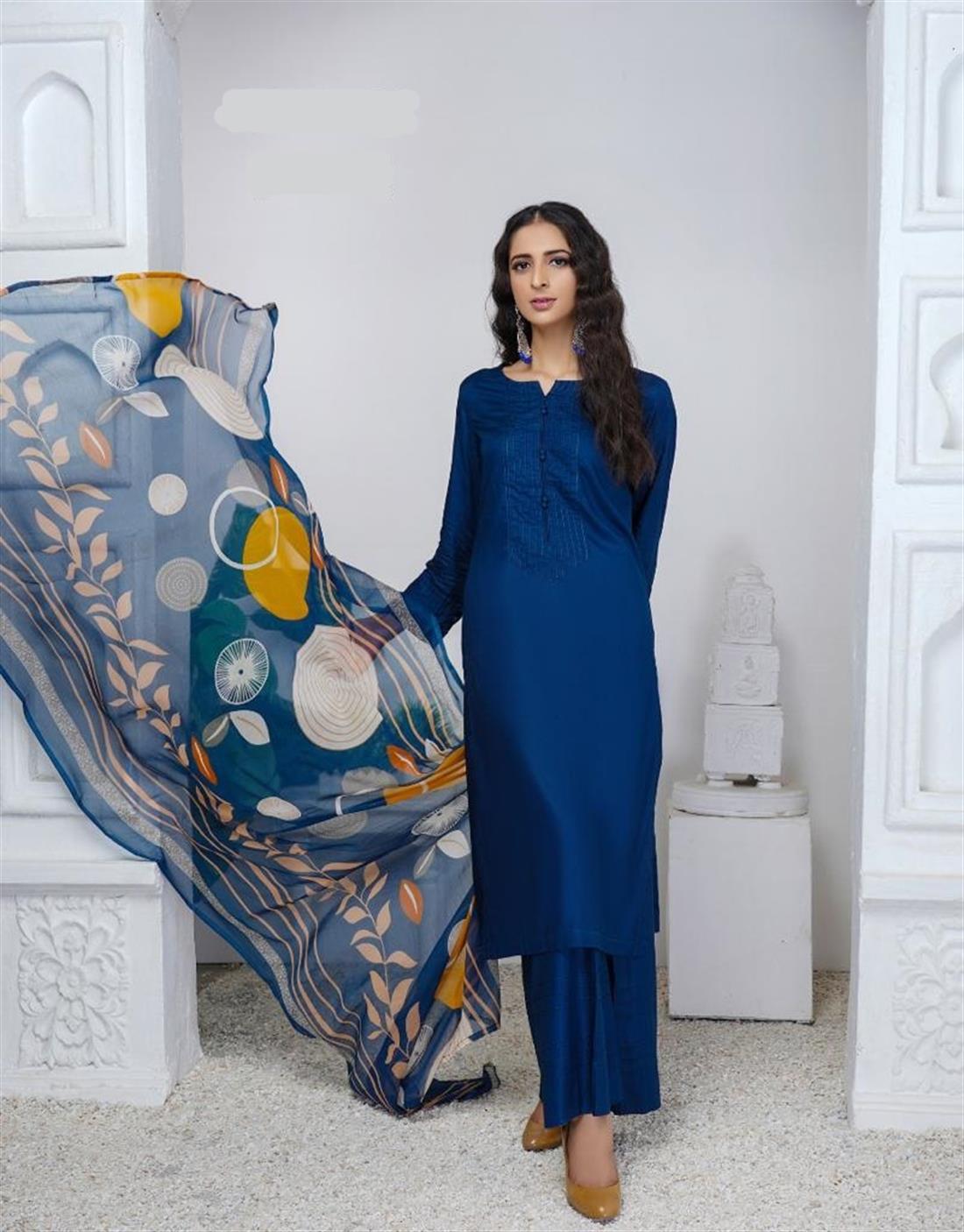 Zinc Digital Print Linen Ladies Readymade