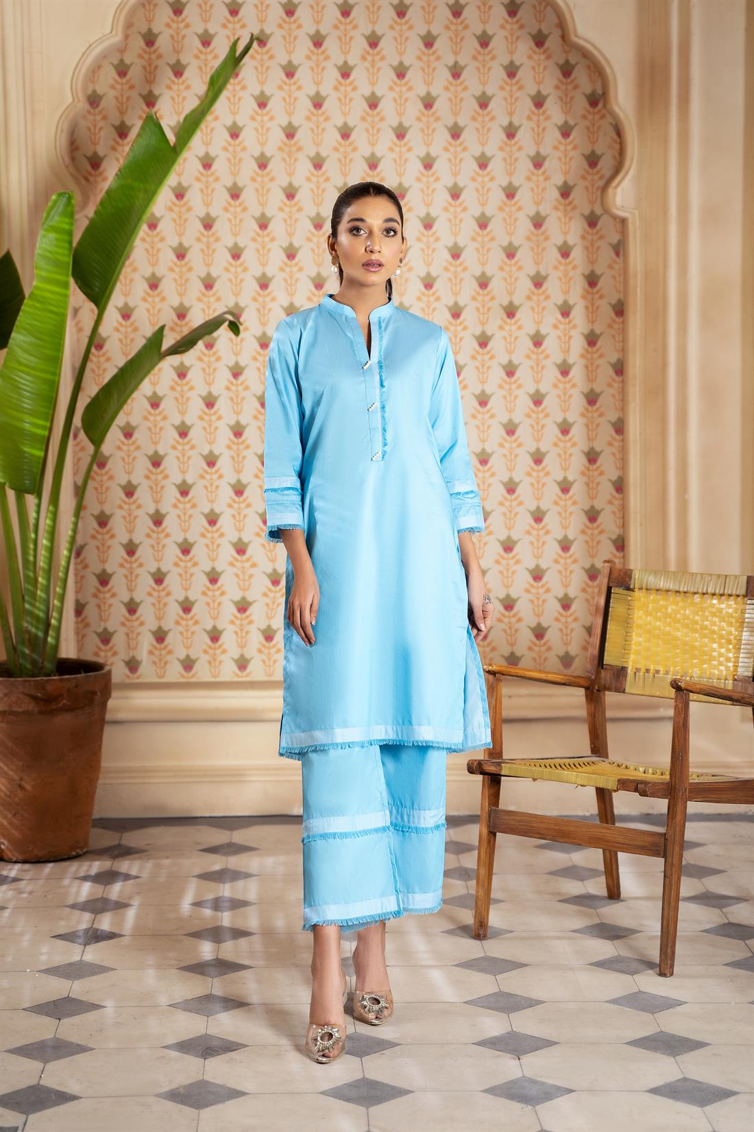Sky Blue Silk Zoya Collections