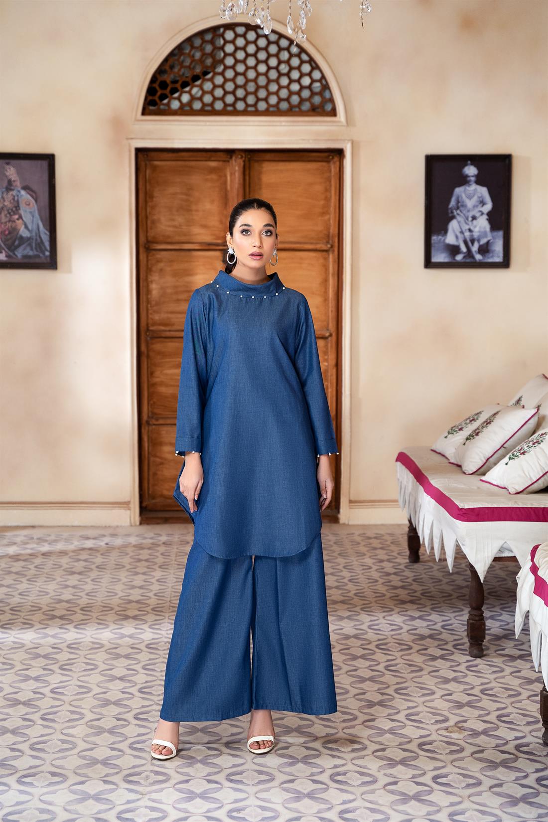 Denim Cotton Palazzo Zoya Collections