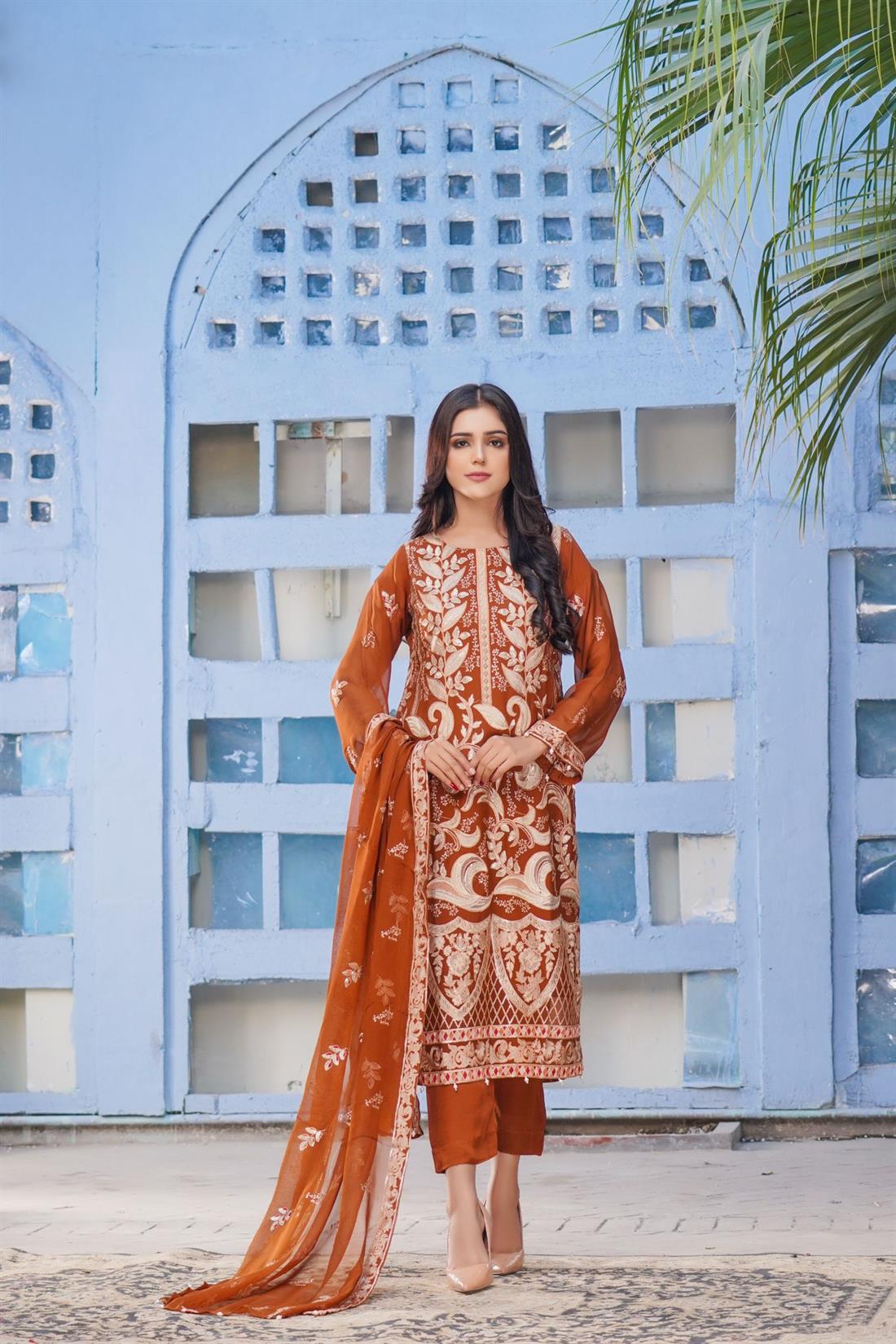 Cinnamon Chiffon 3 Piece Suit
