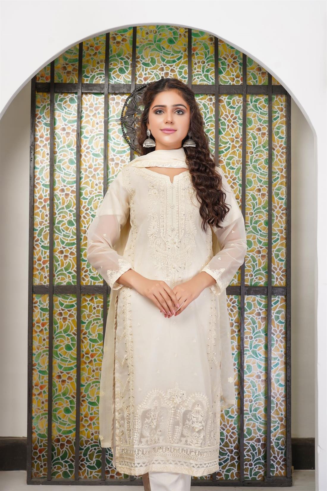 Creamy Gold Raw Silk 3 Piece Suit