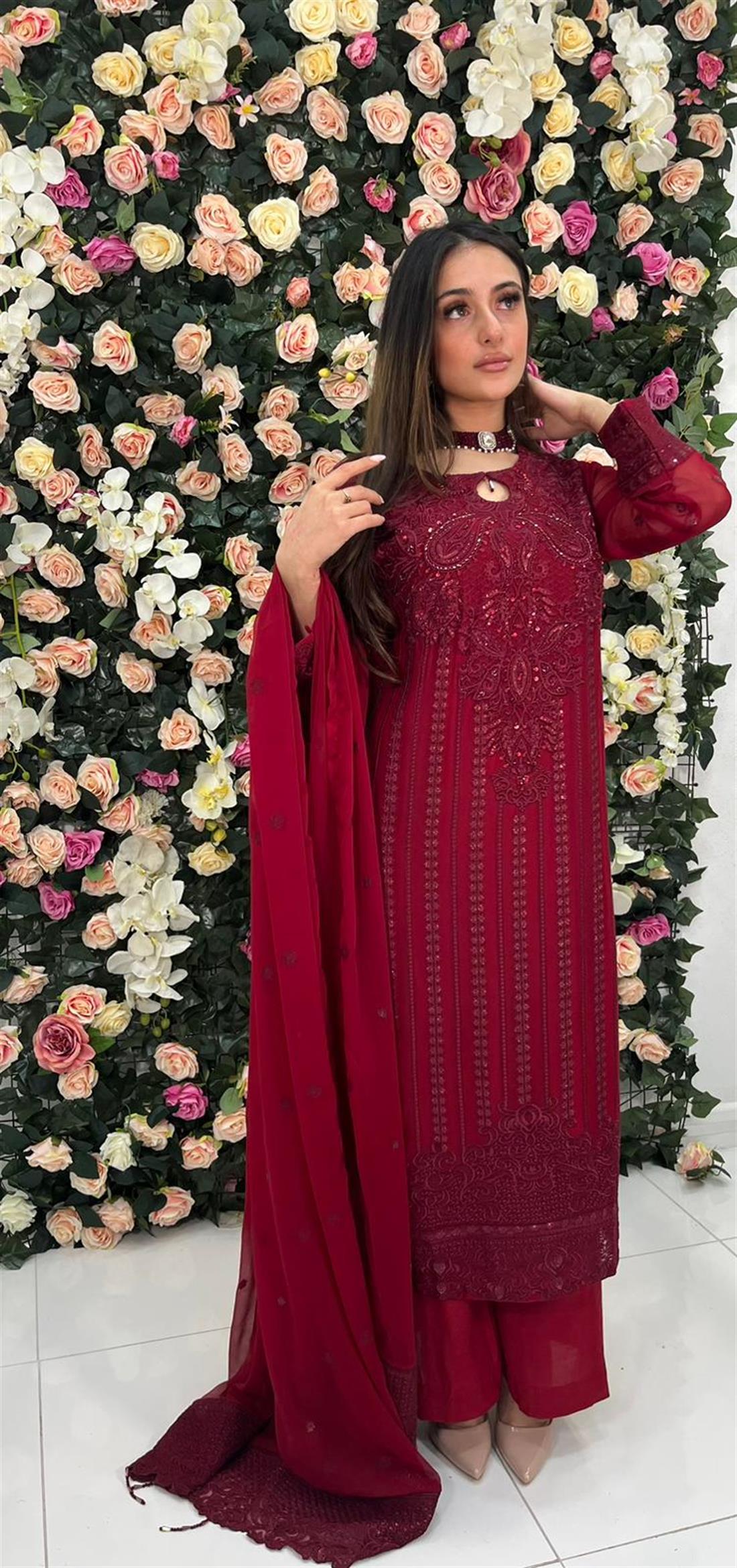RED- Ladies 3 Piece Suit