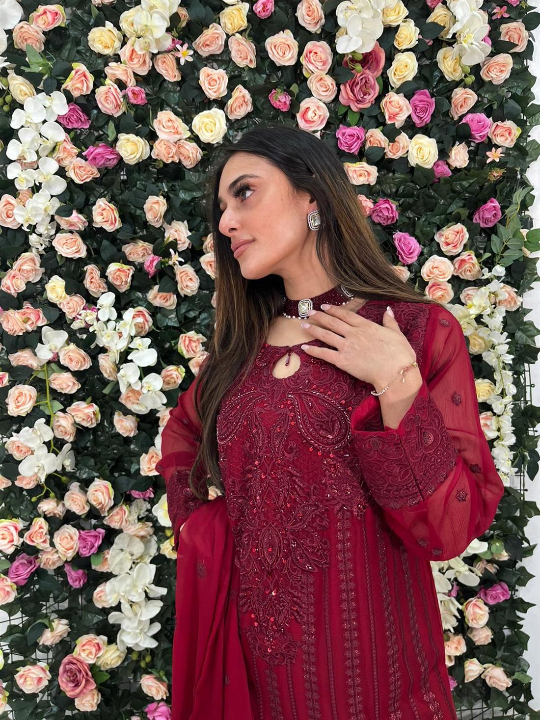 RED- Ladies 3 Piece Suit