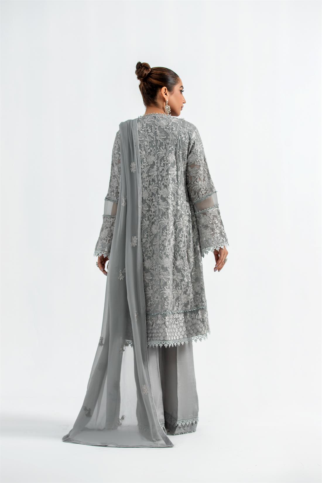 Grey Frock Ladies Readymade