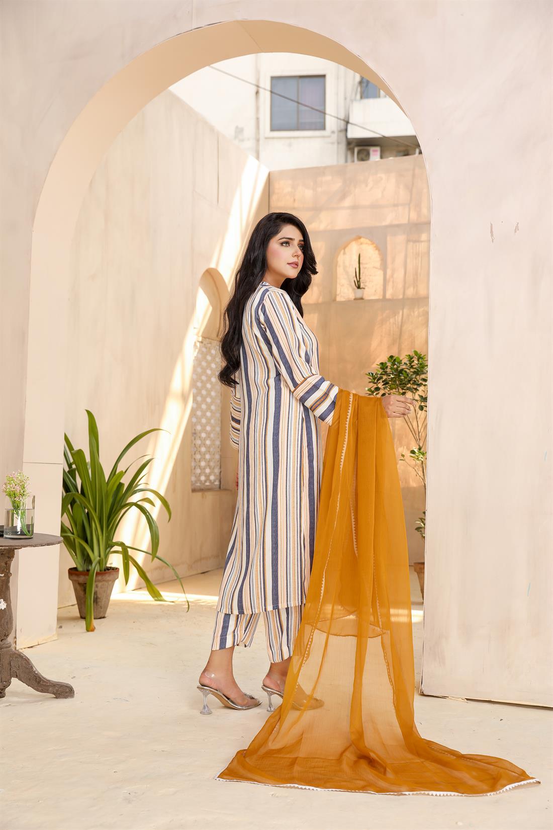 Multicolour Printed Chiffon Ladies Readymade