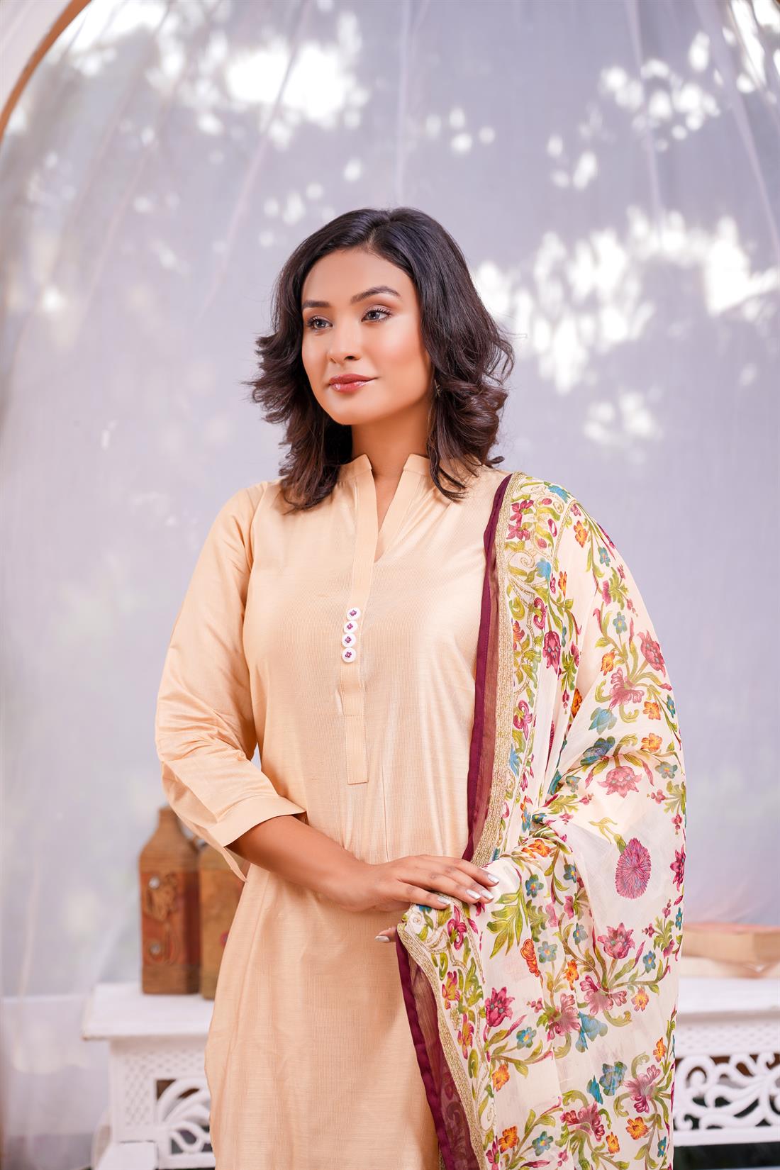 Skin Digital Print Chiffon Ladies Readymade