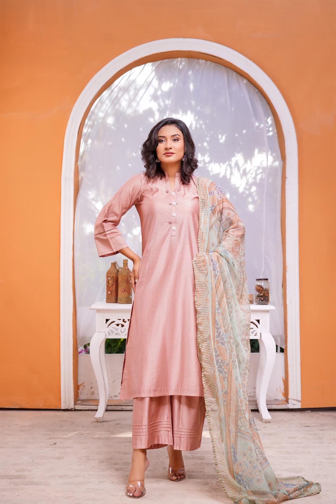 T.pink Digital Print Chiffon Ladies Readymade