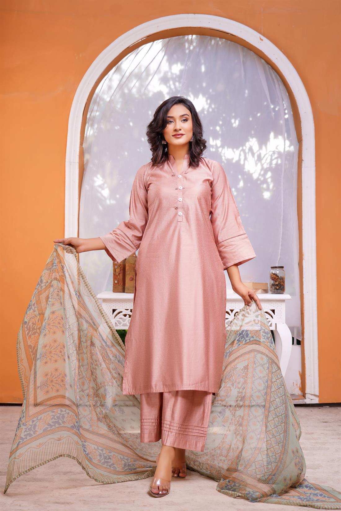 T.pink Digital Print Chiffon Ladies Readymade