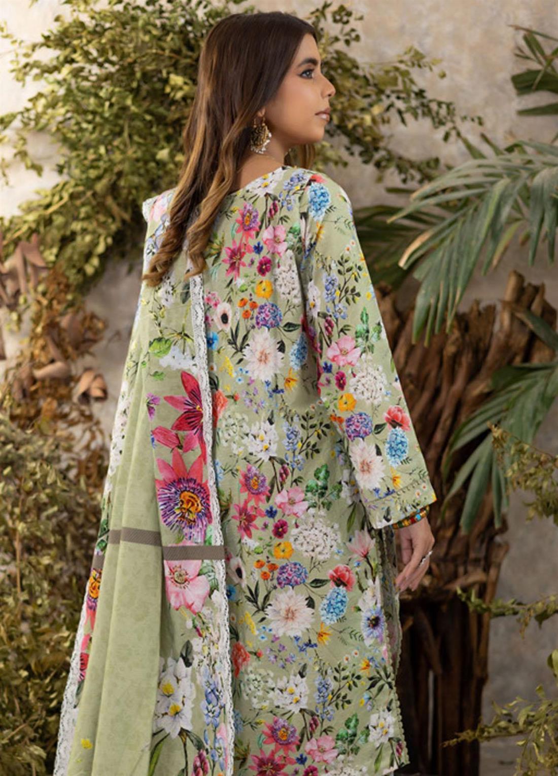 Mint Beaded Khaddar Ladies Readymade