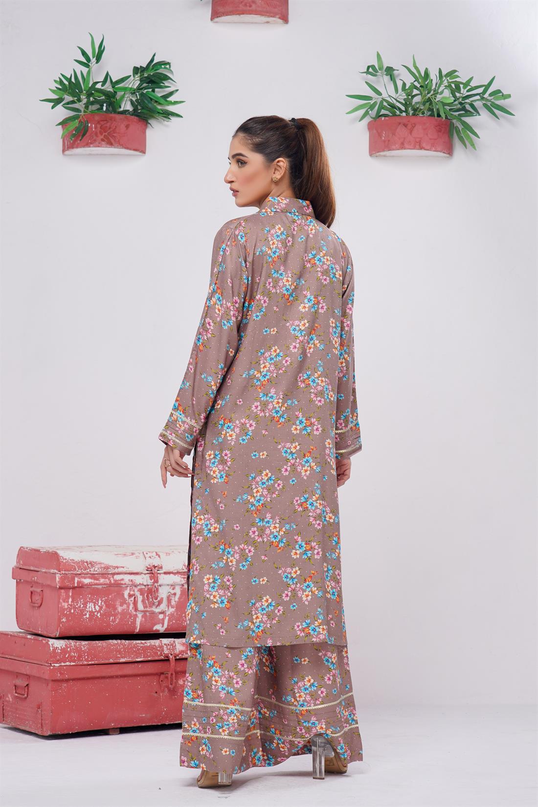 Mouse Digital Print Linen Two-Piece