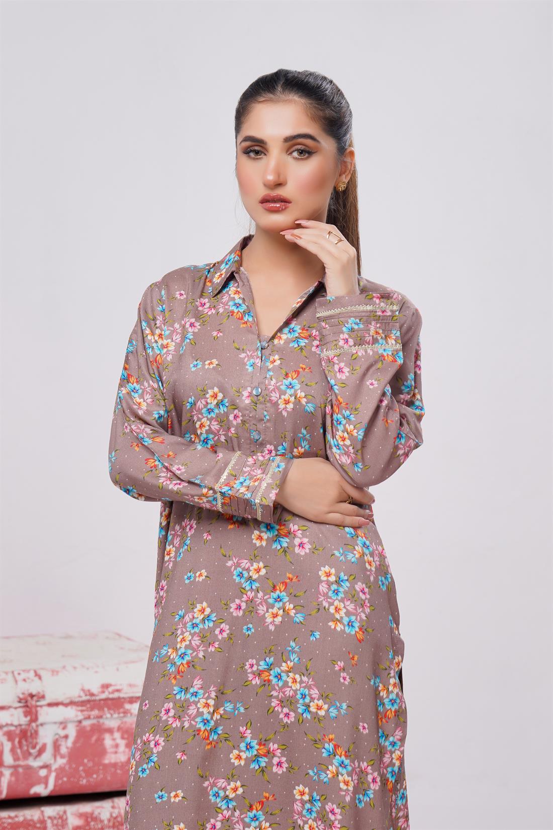 Mouse Digital Print Linen Two-Piece