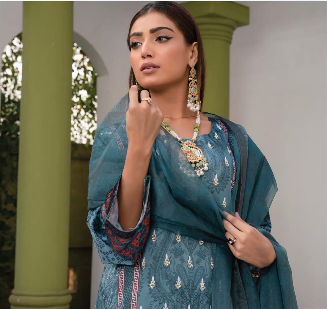 Teal Raw Silk 3 Piece Suit