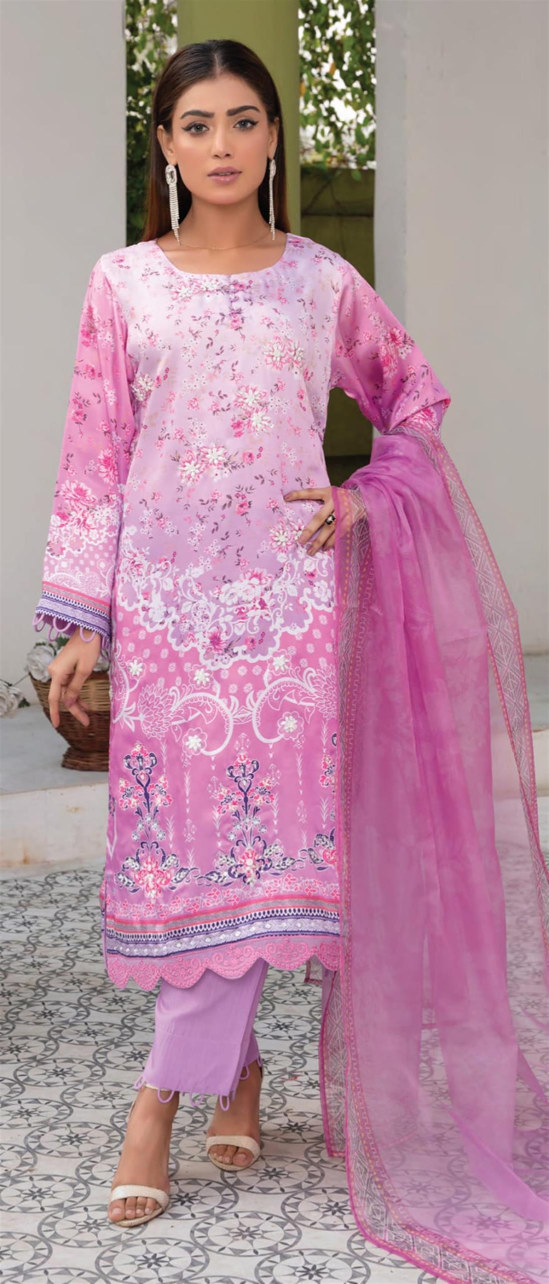 Lilac Raw Silk 3 Piece Suit