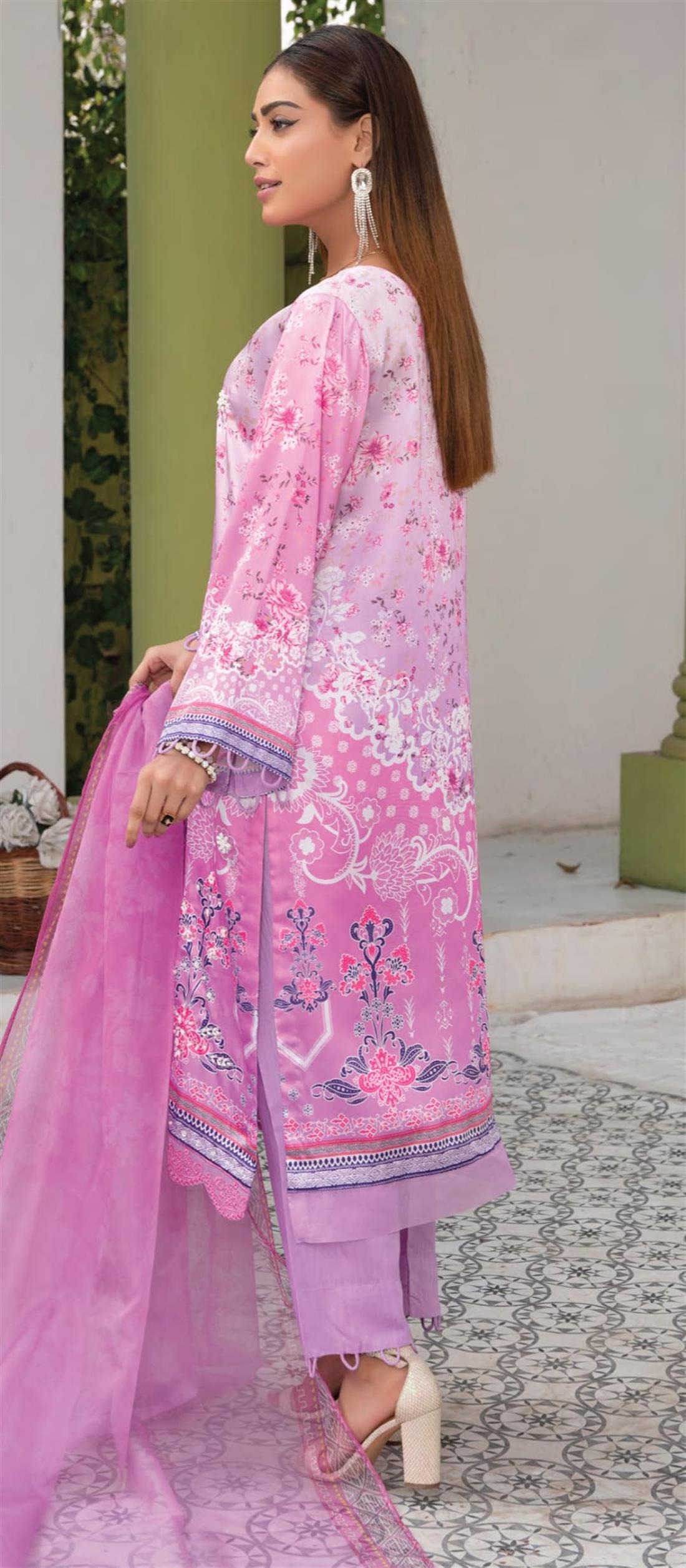 Lilac Raw Silk 3 Piece Suit