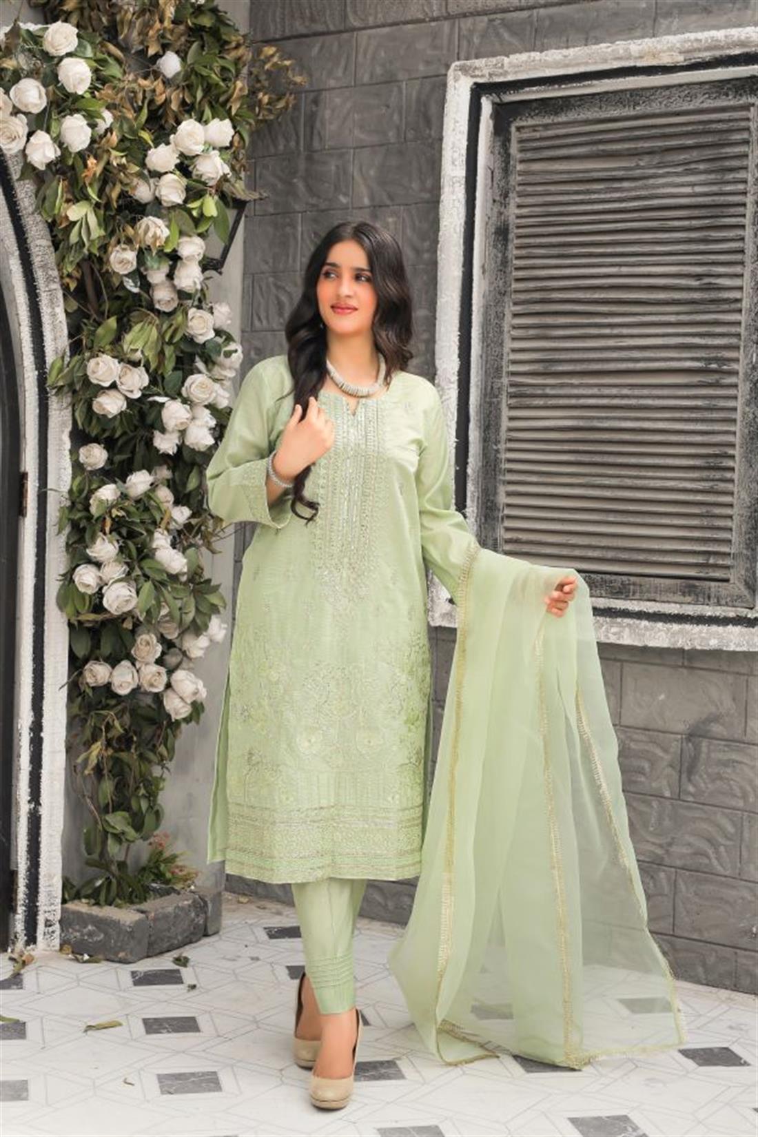 Pista Organza 3 Piece Suits Mother Daughter Collection
