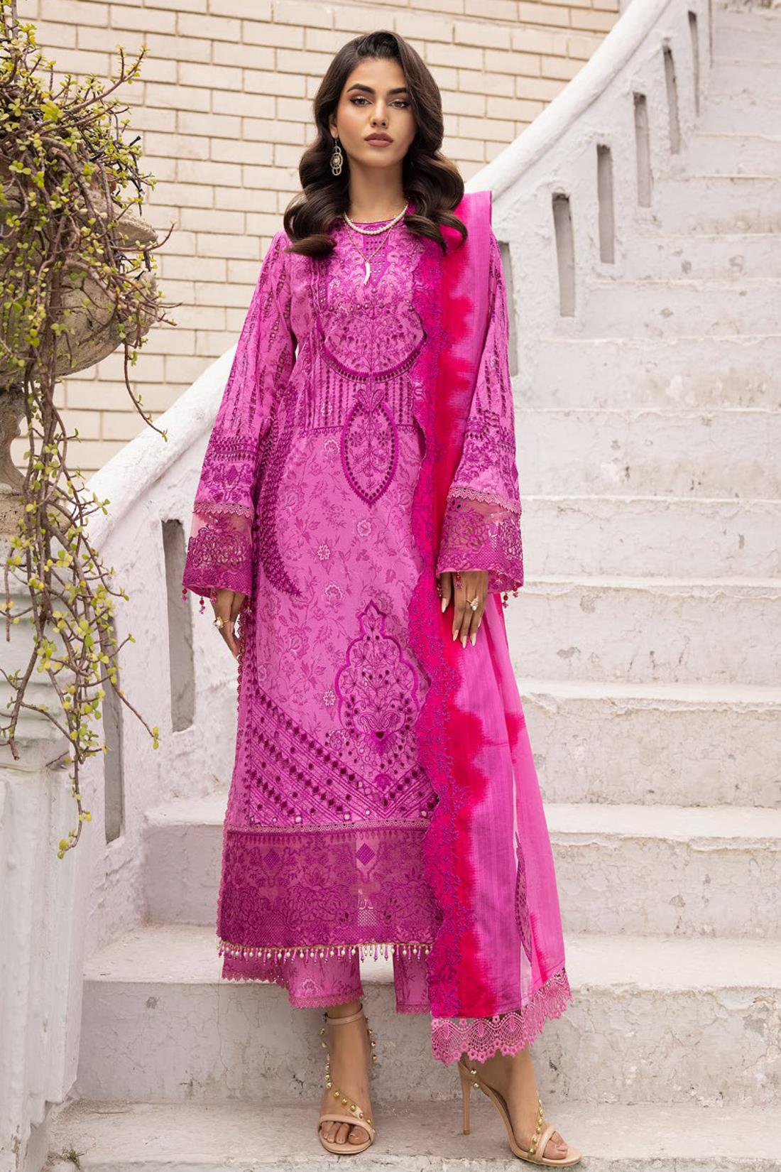 Majenta Embroidered Organza Ladies Readymade