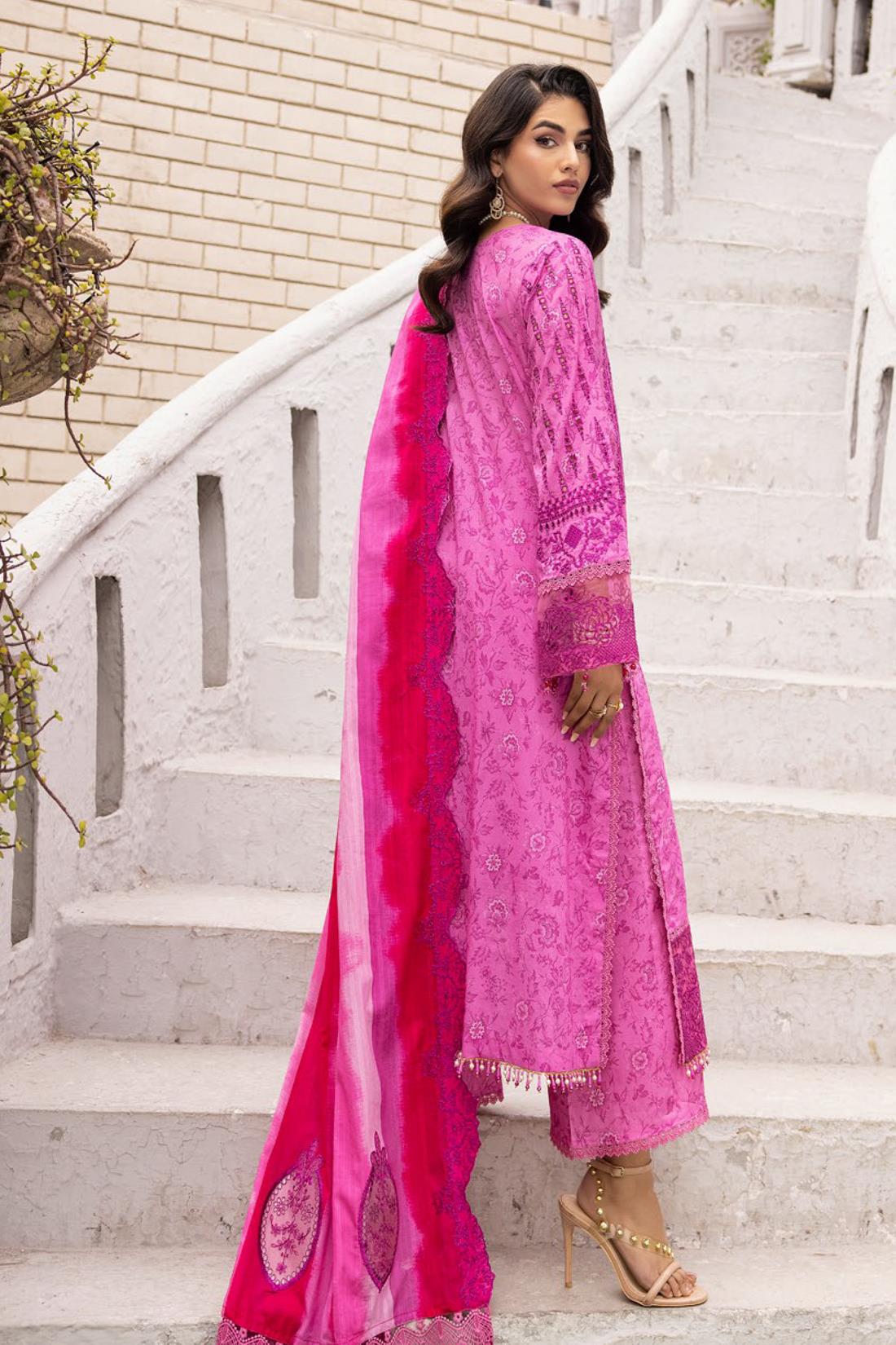 Majenta Embroidered Organza Ladies Readymade