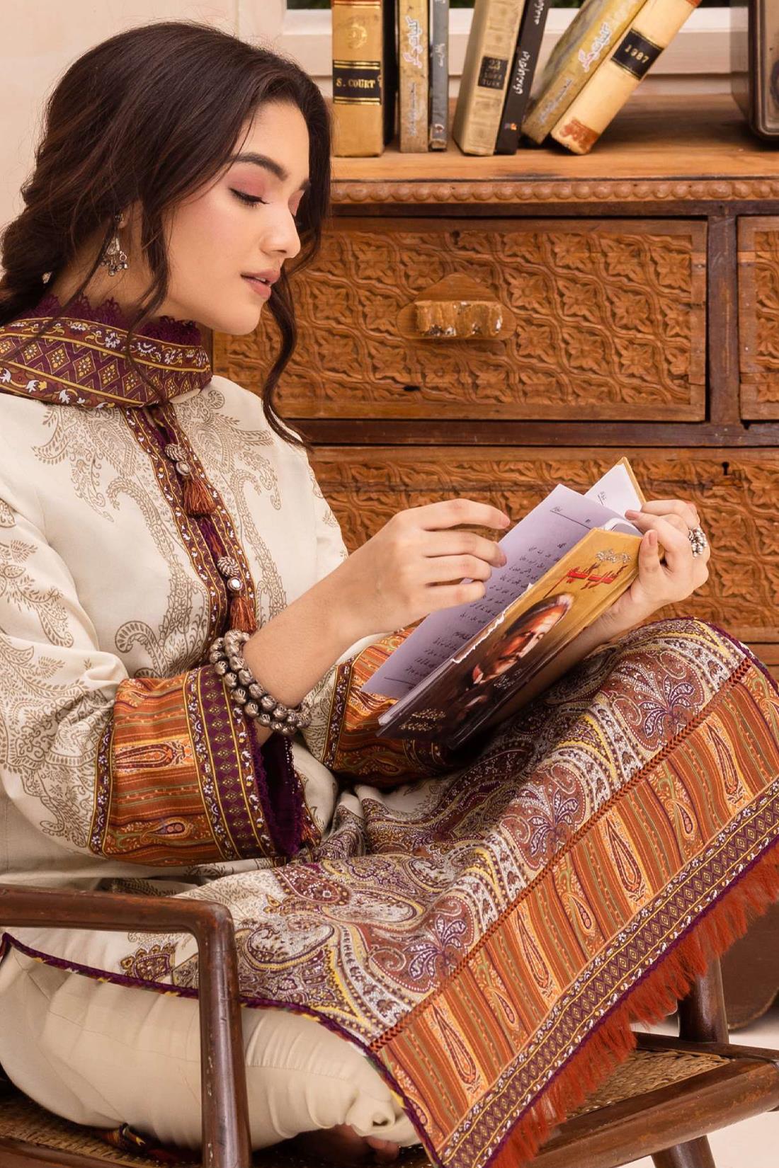 Ivory & Multicolour Lawn Digital Printed Suit