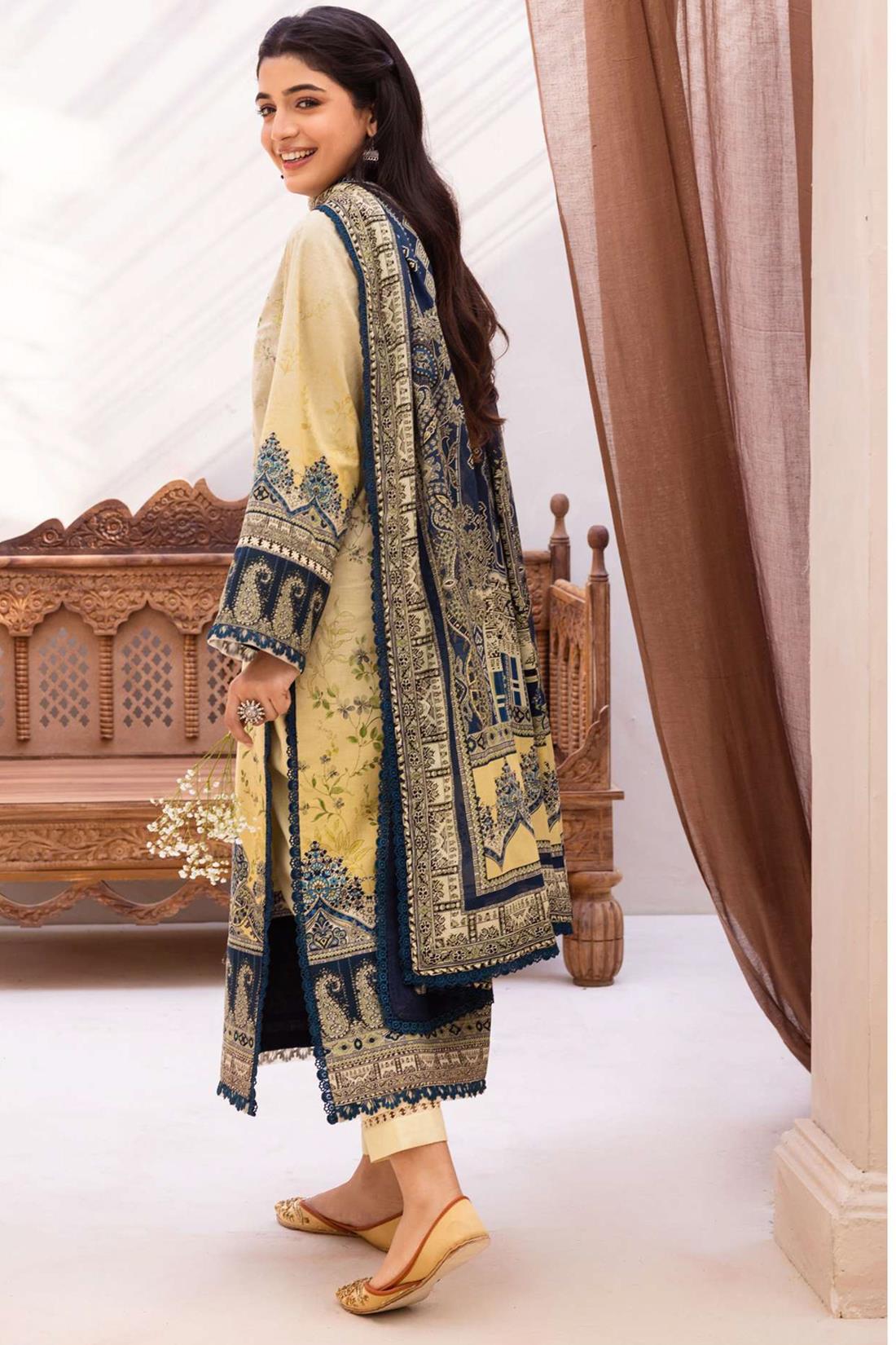 Lemon Lawn Digital Printed Suit