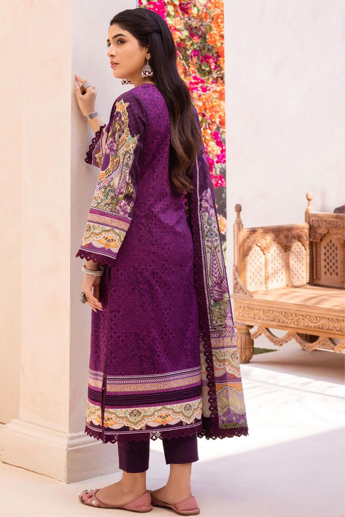 Purple Lawn Digital Printed Suit
