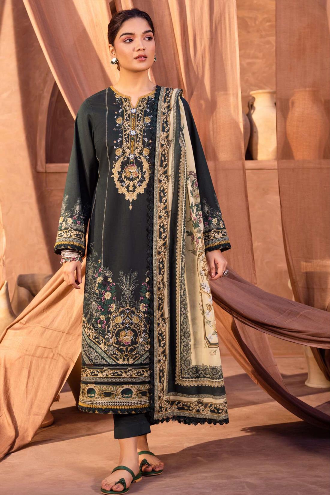 Green Lawn Digital Printed Suit