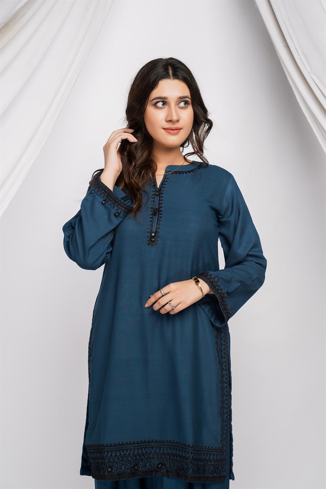 Zinc Mirror Work Palazzo Dhanak 2 Piece Suit
