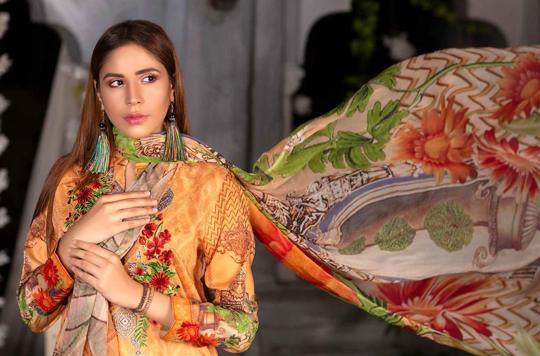 3 Piece Yellow Readymade Stunning Embroidered Salwar Suit