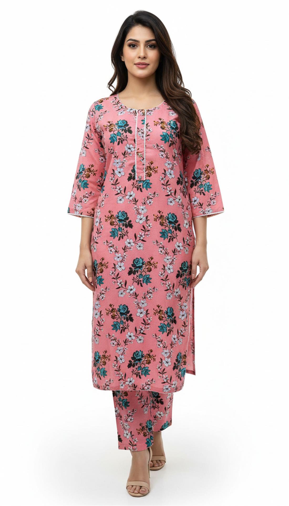 Pink Printed Ladies Readymade