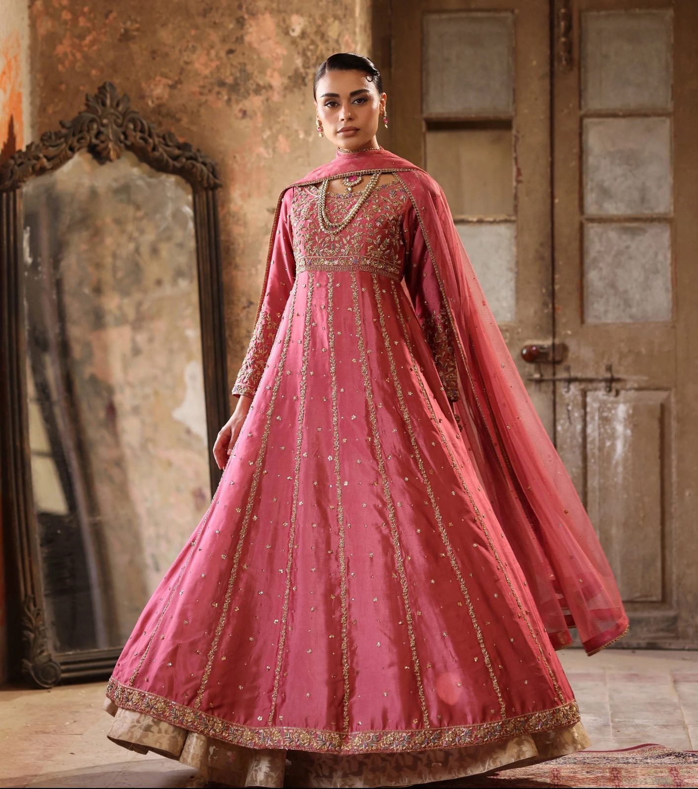 Embroidered Anarkali Mena