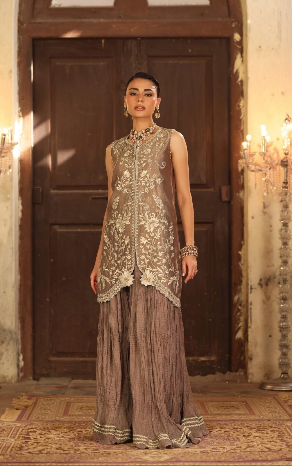 Embroidered Gharara Roya
