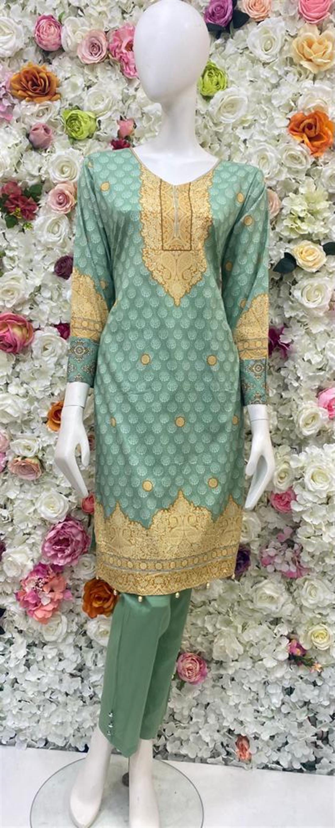 Mint Printed Ladies Readymade