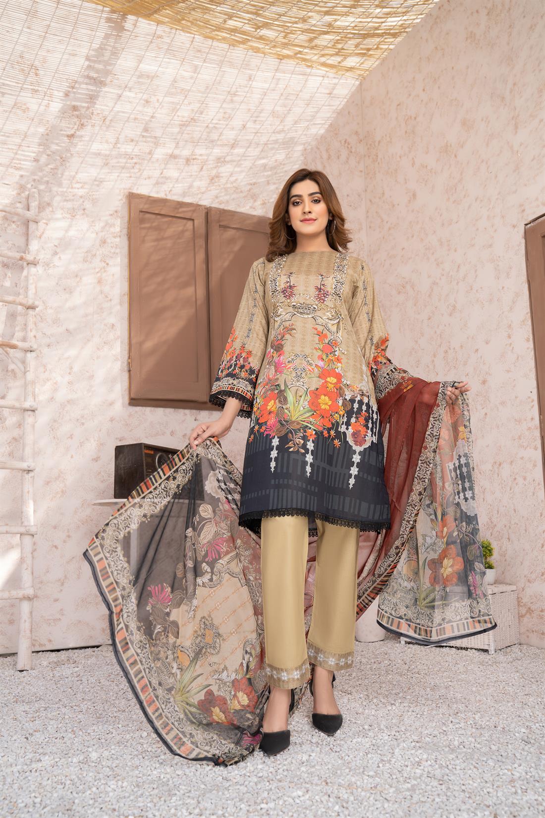 Mint Green Chiffon Readymade Digital Printed Salwar Suit