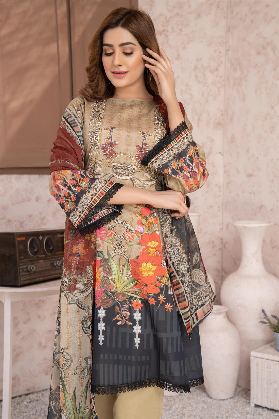 Mint Green Chiffon Readymade Digital Printed Salwar Suit