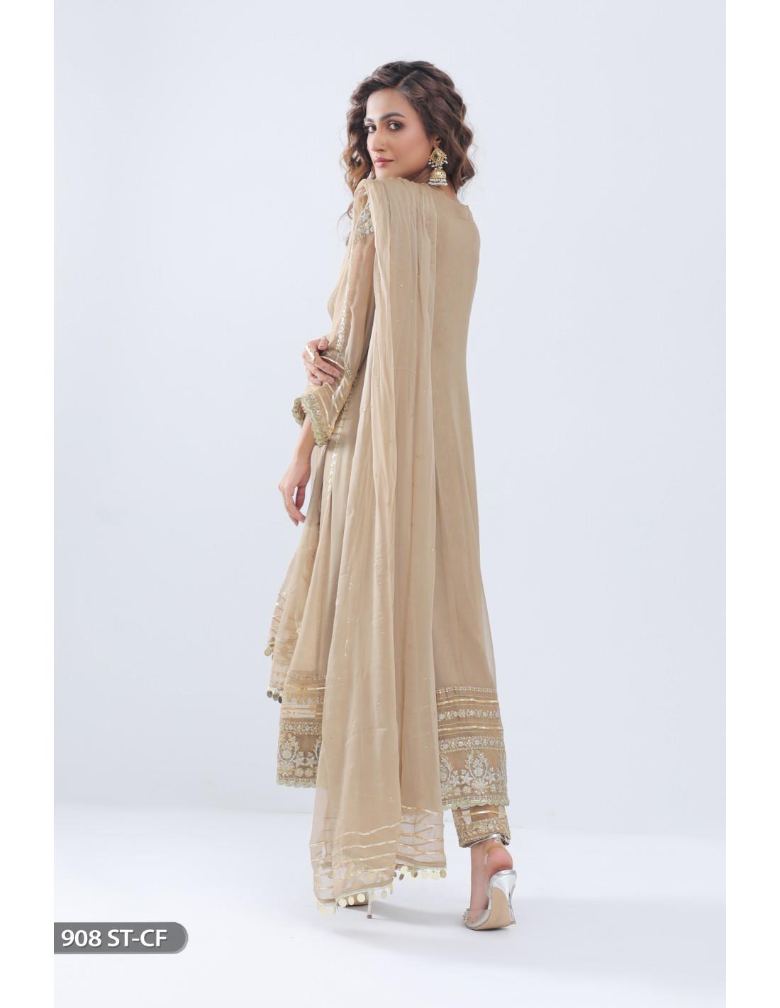 Skin Embroidered Chiffon ShaPosh