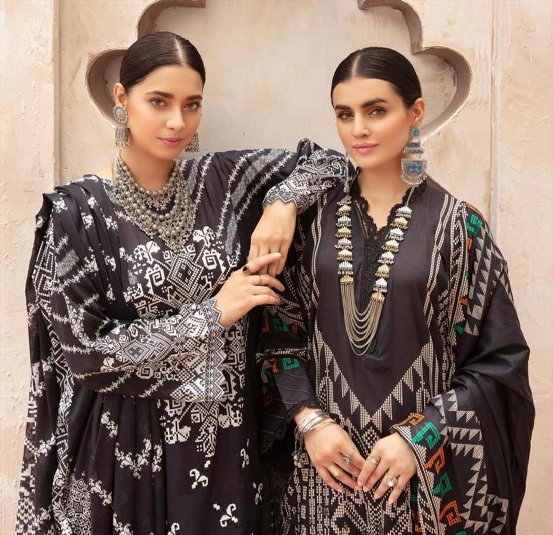 Black & White RIAZ ARTS Mahee’s and LAWN Collection