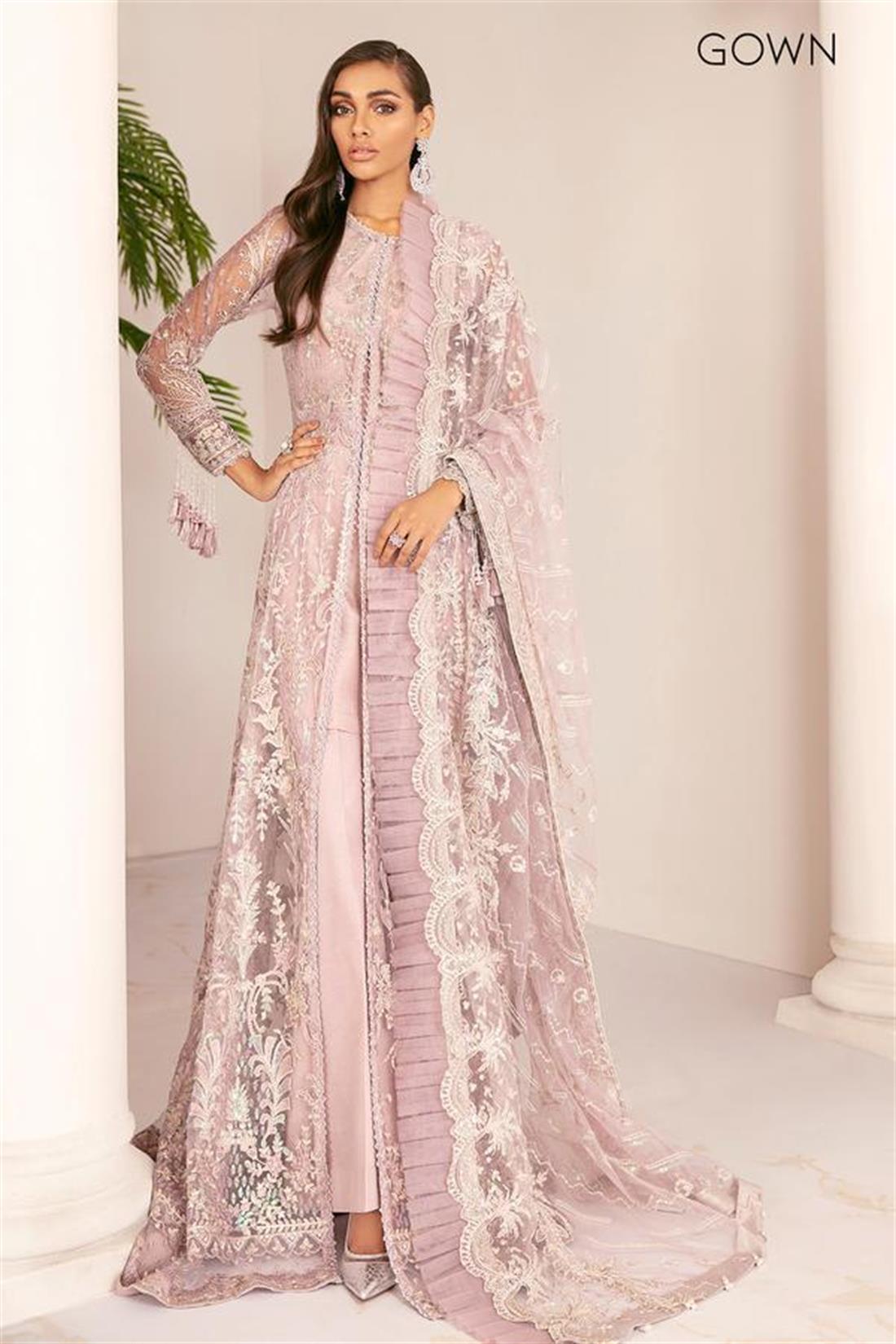 Pink Salt Embroidered Silk Ladies Readymade