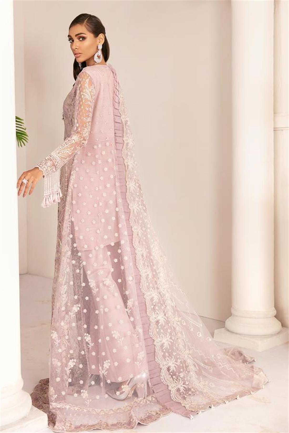 Pink Salt Embroidered Silk Ladies Readymade