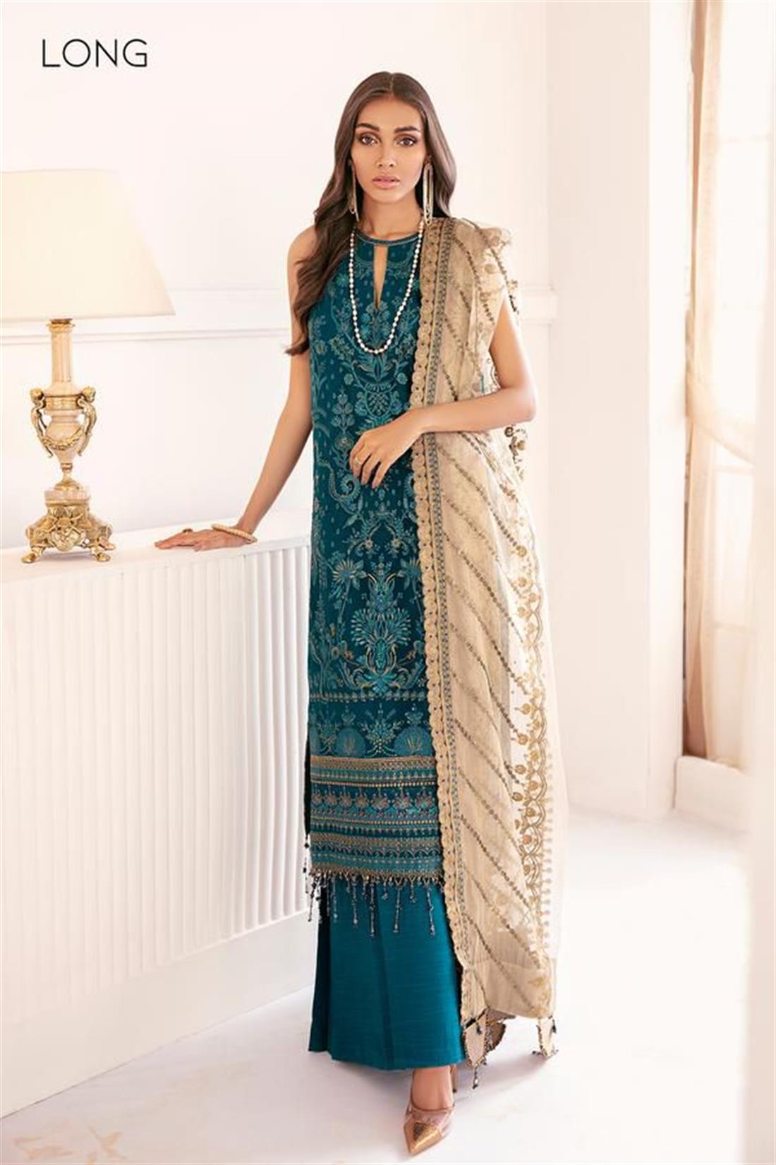 Sparkling Night Embroidered Chiffon Ladies Readymade