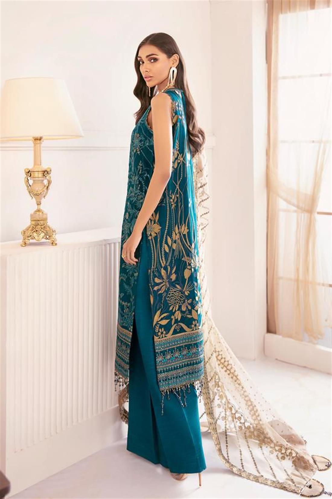 Sparkling Night Embroidered Chiffon Ladies Readymade
