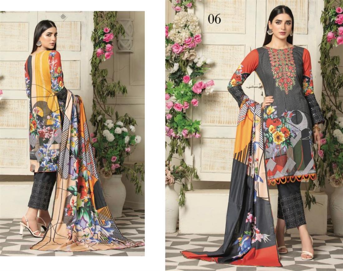 Black Embroidered Lawn Ladies Readymade