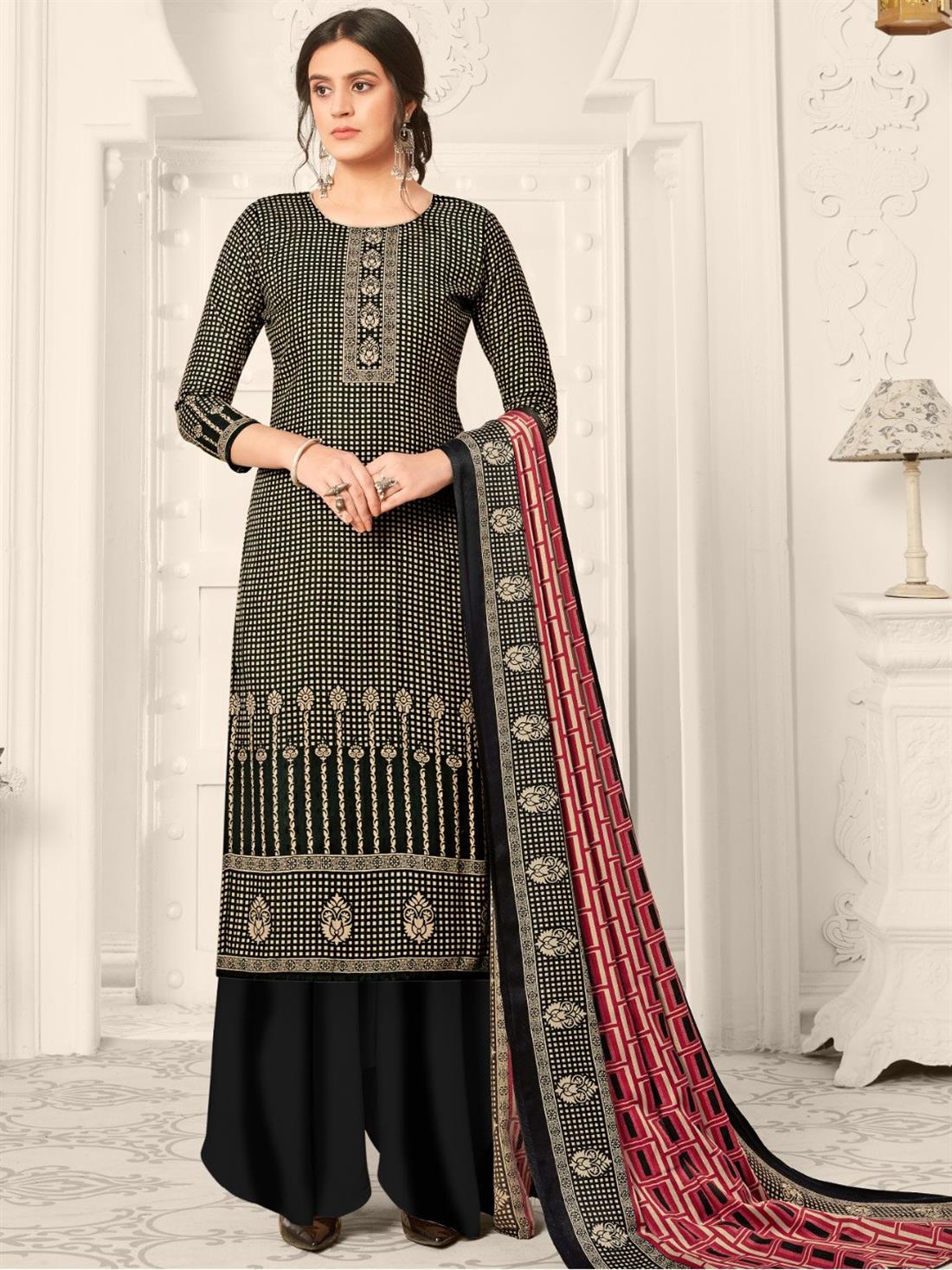 Black Printed Palazzo Ladies Readymade
