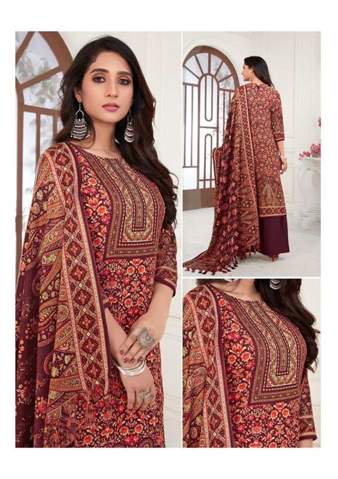 Brown & Multicolour Printed Palazzo Ladies Readymade