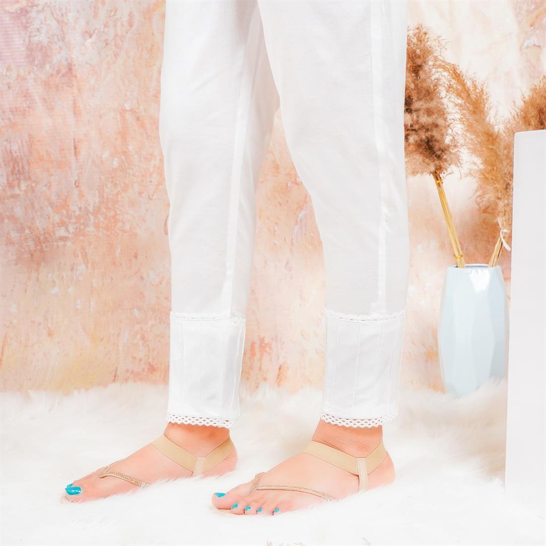 White Cotton Trousers