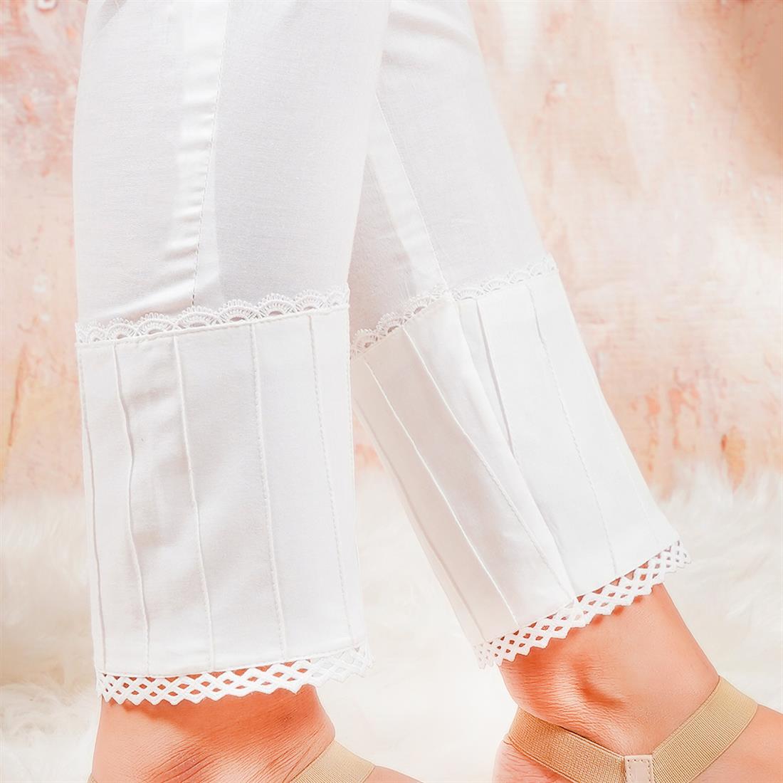 White Cotton Trousers