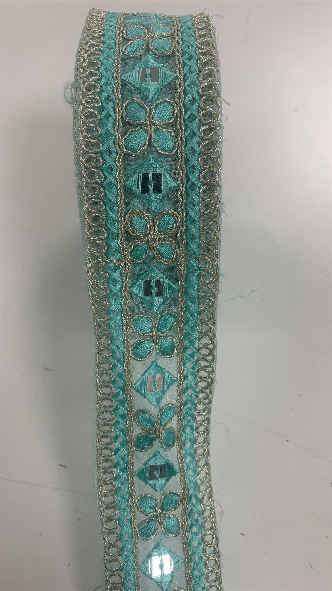 Turquoise Indian Vintage Style Lace