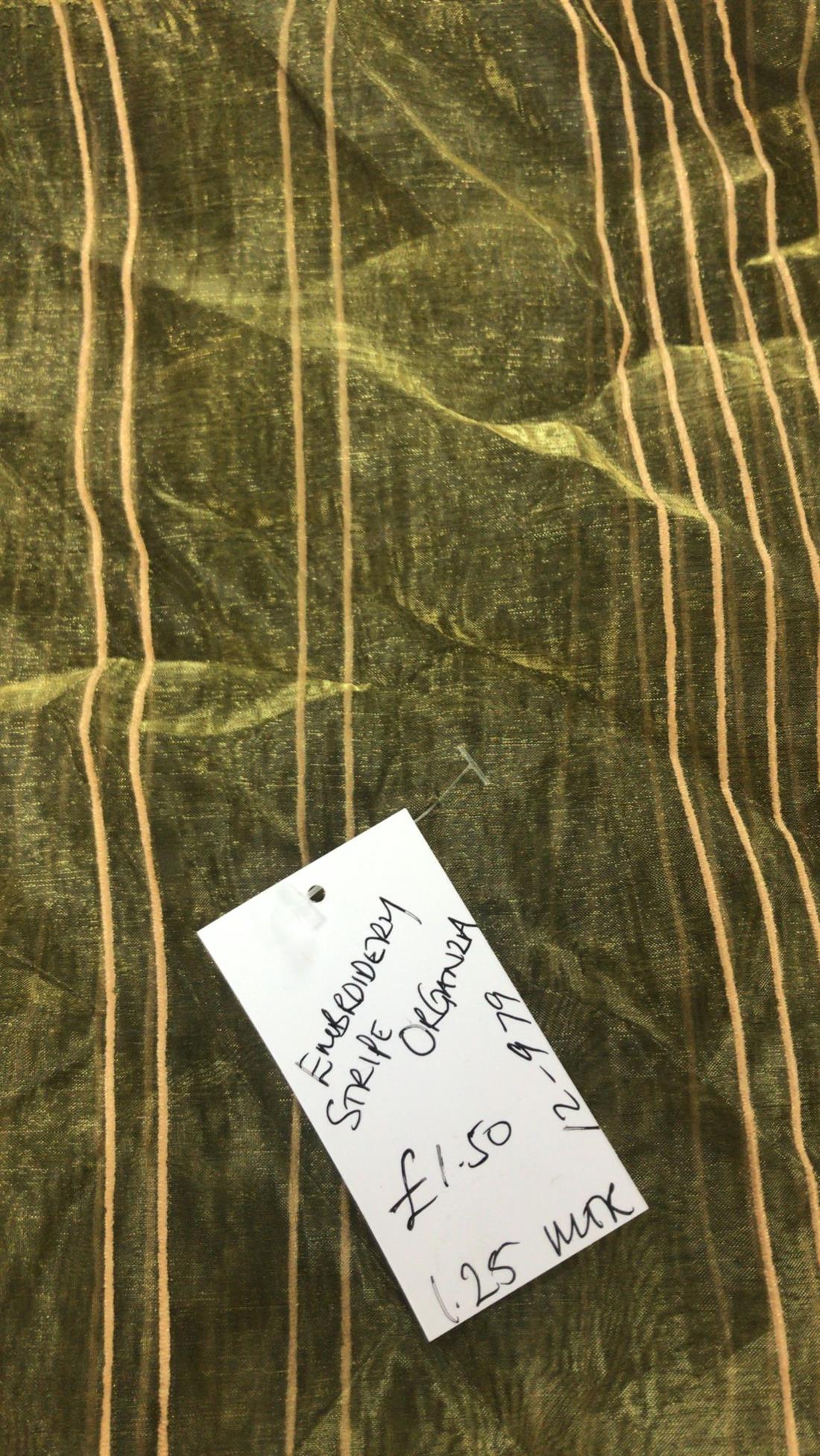 Embroidery Stripe Organza