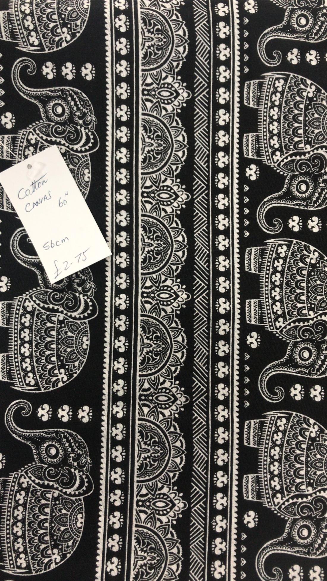Multicolour Colour Cotton Canvas 60"