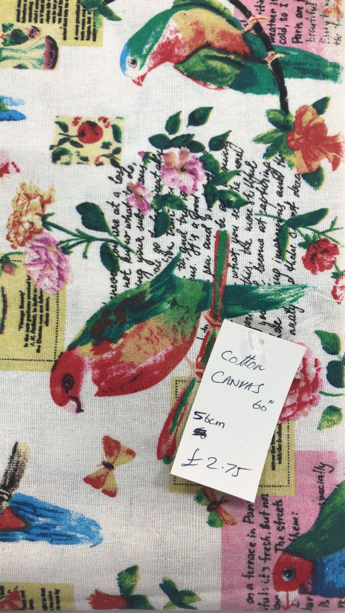 Multicolour Colour Cotton Canvas 60"